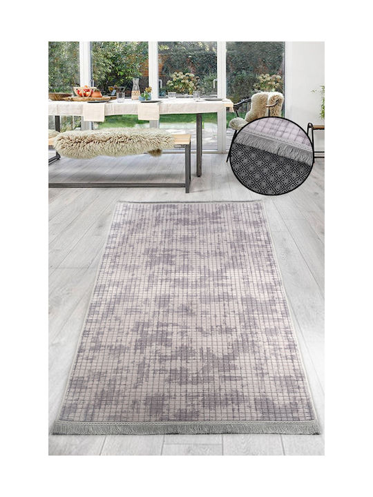 SteweHome Non-Slip Rectangular Gray Rug 120x180cm