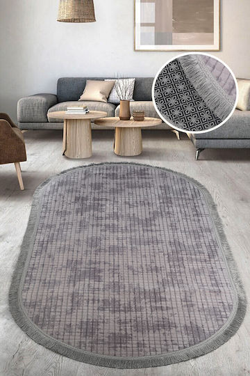 SteweHome Rutschfester Flur Teppich Grau 60x230cm