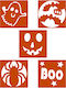 Halloween Stencil Set 5 Pcs Pumpkin Spider Ghost Bat Boo Design Stencils