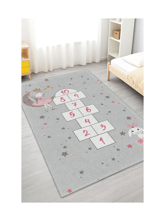SteweHome Детски Килим Сив 100x100см Дебелина 60мм