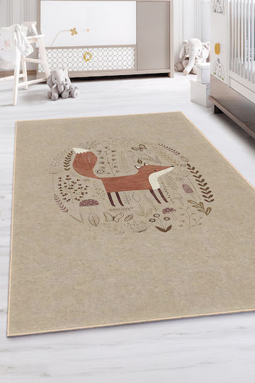 SteweHome Παιδικό Χαλί Καφέ 60x120cm Πάχους 60mm