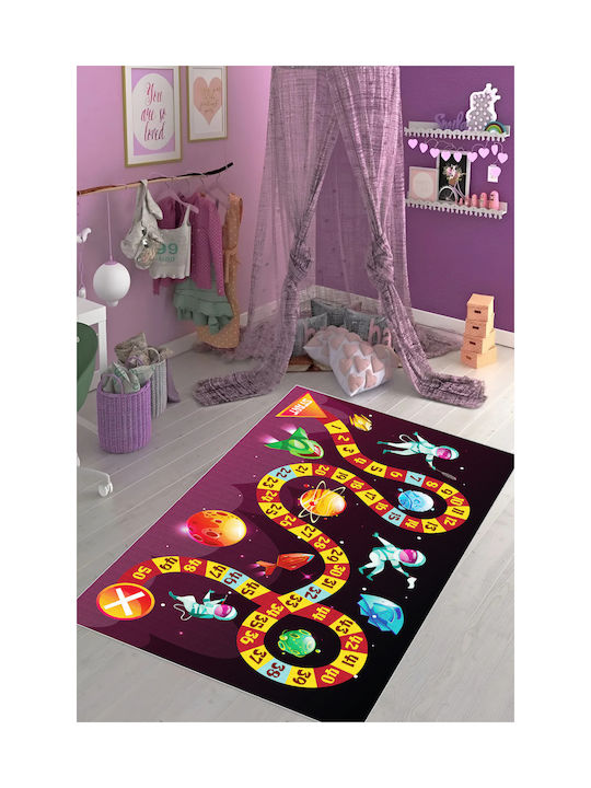 SteweHome Παιδικό Χαλί Μωβ 60x100cm Πάχους 60mm