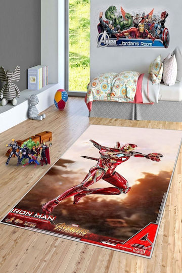 SteweHome Παιδικό Χαλί Κόκκινο 80x200cm Πάχους 60mm