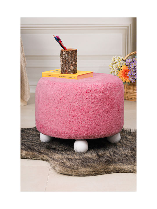Living Room Stools Upholstered With Natural Velvet