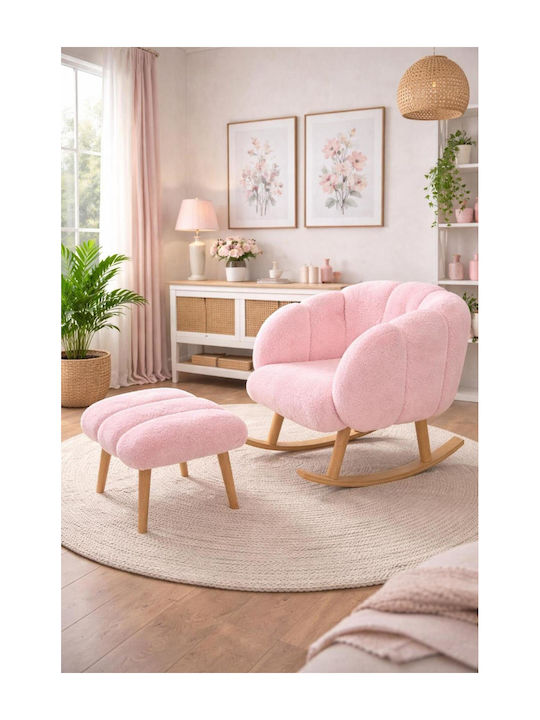Rocking Armchair Pink 70x70x70cm