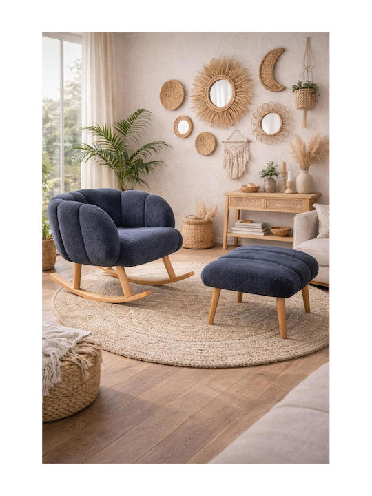 Rocking Armchair Gray 70x70x70cm