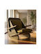 High Back Armchair Black 65x74x65cm