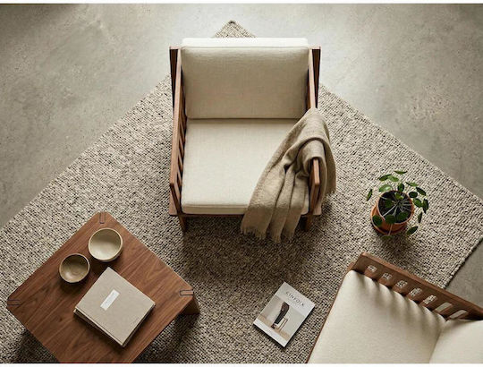 Armchair 65x82x42cm Ecru
