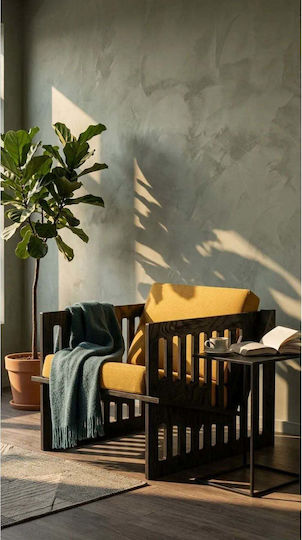 Armchair 65x55x42cm Yellow Armchair 65x55x42cm Yellow