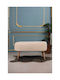 Living Room Wooden Beige Stools 90x40x40cm