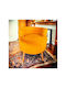 Living Room Wooden Orange Stools