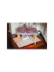 Living Room Wooden Orange Stools