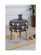 Living Room Wooden Brown Stool 40x60x58cm
