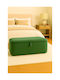 Living Room Bed Stool With Storage Space Upholstered With Dark Blue Fabric