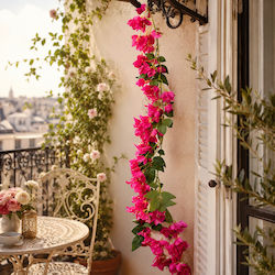 Artificial Decorative Branch Bougainvillea Flowers 180cm