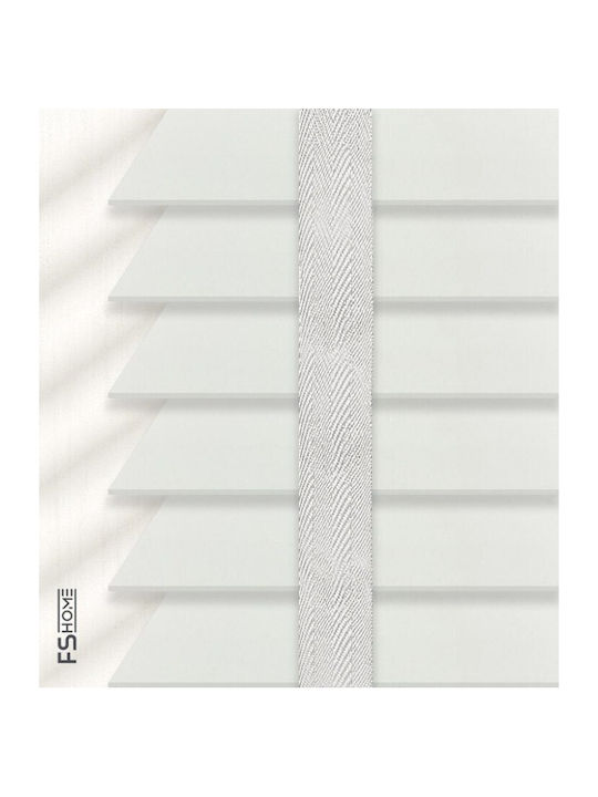 FS Wooden Shading Blind In White Colour W100xH100cm