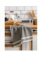 SteweHome Kitchen Towel Made of 100% Cotton in Gray Colour 40x60cm 5 Pieces