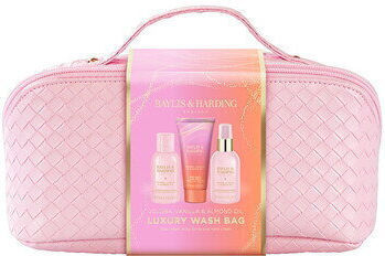 Luxury Wash Bag Jojoba Vanilla & Almond Oil Gift Set