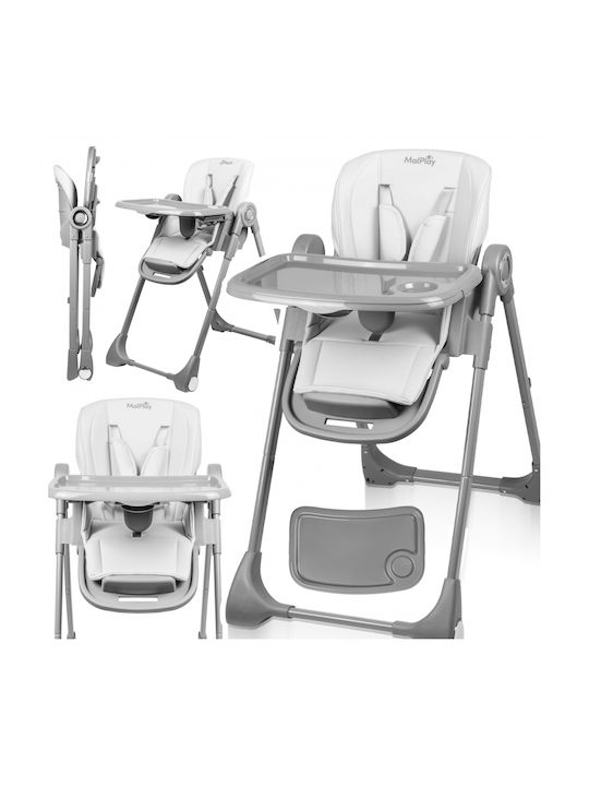 MalPlay Klappbarer Baby Hochstuhl Grau