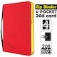 TCGLab Binder 4-Pocket Standard Size Κόκκινο