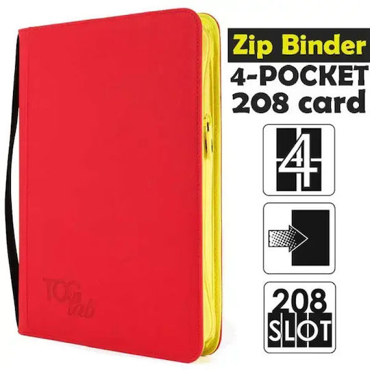 TCGLab Binder 4-Pocket Standard Size Κόκκινο