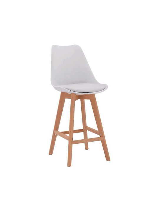 Bar Stool Made of Polypropylene White 4 Pieces