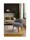 Kitchen Stools Upholstered with Gray Fabric