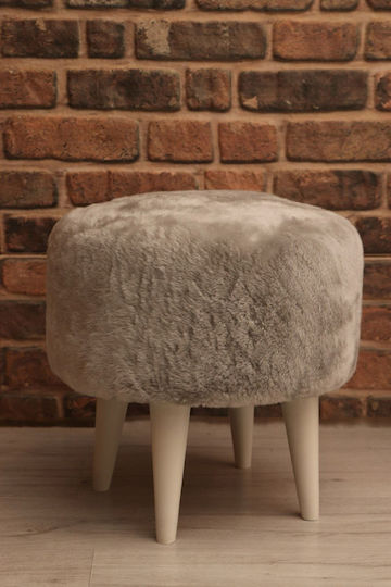 SteweHome Hocker Für Das Wohnzimmer Kunststoff Grau 45x45x45cm