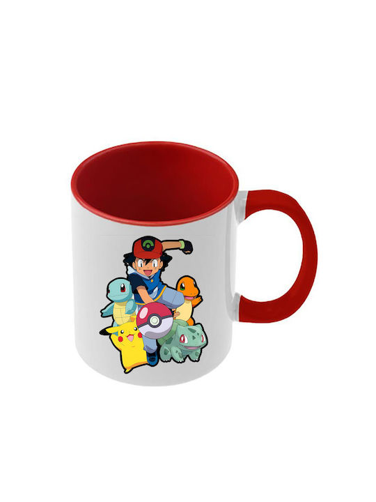 Κούπα Pokemon Κόκκινη Λαβή Εσωτερικό