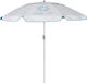 Escape Beach Umbrella Aluminum Diameter 2.4m with UV Protection and Air Duct Light Blue