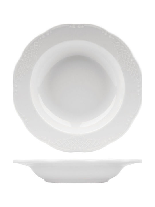 Ionia Olympia Serving Plate Deep with Diameter 22cm 24 Pieces