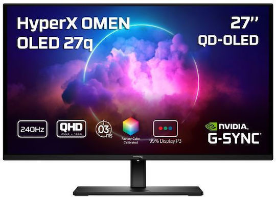HP HyperX OMEN 27q QD-OLED Monitor 27.63" QHD 2560x1440 240Hz with 1ms Response Time GTG