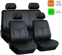 Universal Car Upholstery Seat Covers Eco Leather Front Rear Full Seats 9 Pieces Red-black Universal Car Upholstery Seat Covers Eco Leather Front Rear Full Seats 9 Pieces Red-black