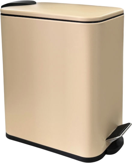 TnS Metallisches Badezimmerbehälter Soft Close 5lt Beige
