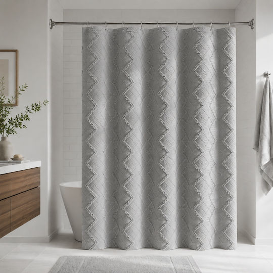 My Home Luxury Κουρτίνα Υφασμάτινη 180x180cm Γκρι BCK3