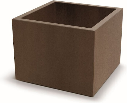 Ethick Ghiveci De Flori Metalic Maro 60x58x45cm