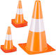 Set 12 Multifunctional Cones Reflectors Orange White 31x18.5x18.5 Cm