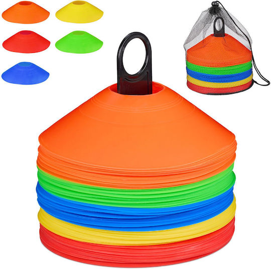 Set 80 Multicolor Marking Cones Relaxdays 5x19cm