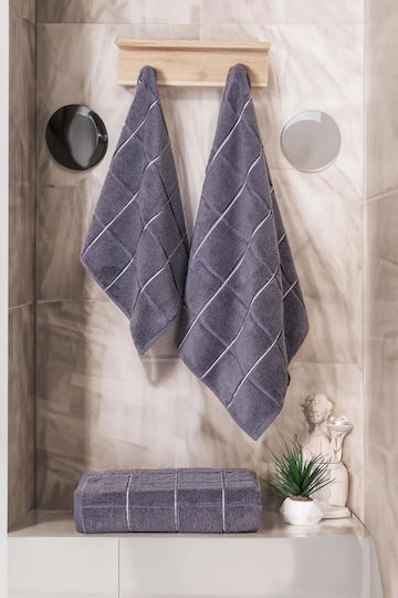 SteweHome Body Towel 90x150cm Gray Weight 700gr/m²