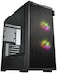 FSP/Fortron M330-BA Gaming Midi Tower Κουτί Υπολογιστή με Πλαϊνό Παράθυρο Μαύρο