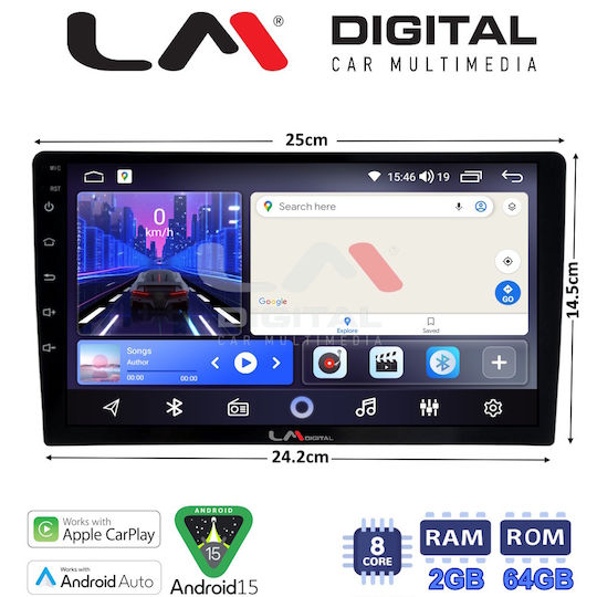 Car Audio Systems Lm Digital Gps Touch Screen Universal Tablet Type 8-Core 2GB/64GB IPS Screen Electriclife