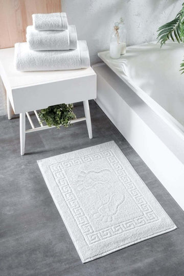 SteweHome Badematten Baumwoll-Set STE-025421-P25421 Weiß 50x70cm 6 Stück