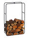 Relaxdays Raft Metalic De Depozitare Lemne 100x40x25cm Gri
