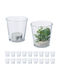Relaxdays Set Suporturi Lumanări Din Sticlă Pentru Suporturi De Lumânări În Culoare Transparentă 7.5x7.5x7.5cm 20 Bucăți