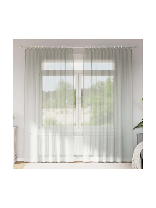 vidaXL vidaXL Vorhänge Platzierung Fenster mit Grommet Offene Grau 140x225cm