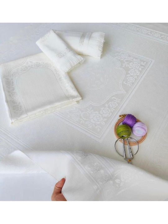 SteweHome Set Prosoape De Baie 4 Buc Ecru