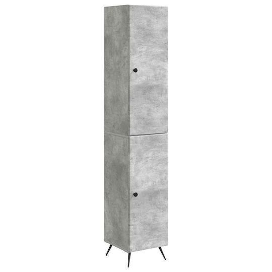 vidaXL Стенна Колона За Баня 33x34.5x90см Сива