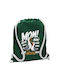 Koupakoupa Mom The Call Of The Gulls KP_34275 Gym Bag Bb Bottlegreen Green Gym Backpack