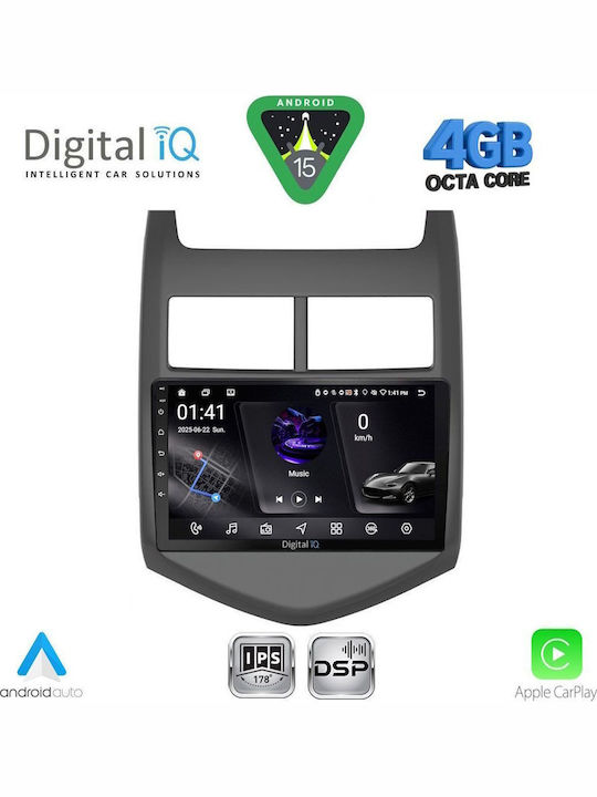 Digital IQ Car Audio System for Chevrolet Aveo 2011-2014 Bluetooth USB WiFi GPS Apple CarPlay Android Auto with 9" Touch Screen