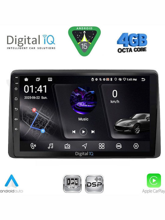 Digital IQ Car Audio System for Dacia Duster 2019 (Bluetooth/USB/WiFi/GPS/Apple CarPlay/Android Auto) with 10" Touch Screen